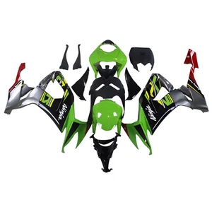 Fairings Kit for Kawasaki Ninja ZX10R 2008 2009 2010 Body Kit Green Black Silver - Bild 1 von 8