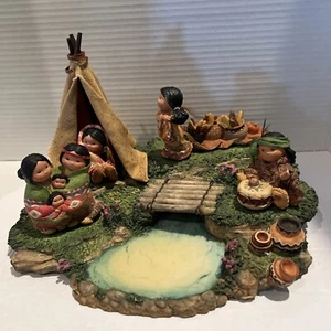 Friends of the Feather Village Figurine Display Teepee Pond 1994 SPE270 - Picture 1 of 6