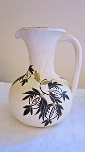 Vintage Israel Hand Painted Ceramic Pottery Vase Pitcher UNGLAZED ISRAELIANA - Picture 1 of 11