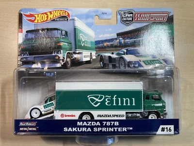 Hot wheels new Team Transport Mazda 787B + Sakura Sprinter Real Riders - Damaged - Image 1 of 4