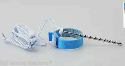 E-STIM ELECTROSEX ESTIM TENS SET WITH 2 RINGS & STEEL URETHRAL,LEAD & 3.5MM JACK PLUG.