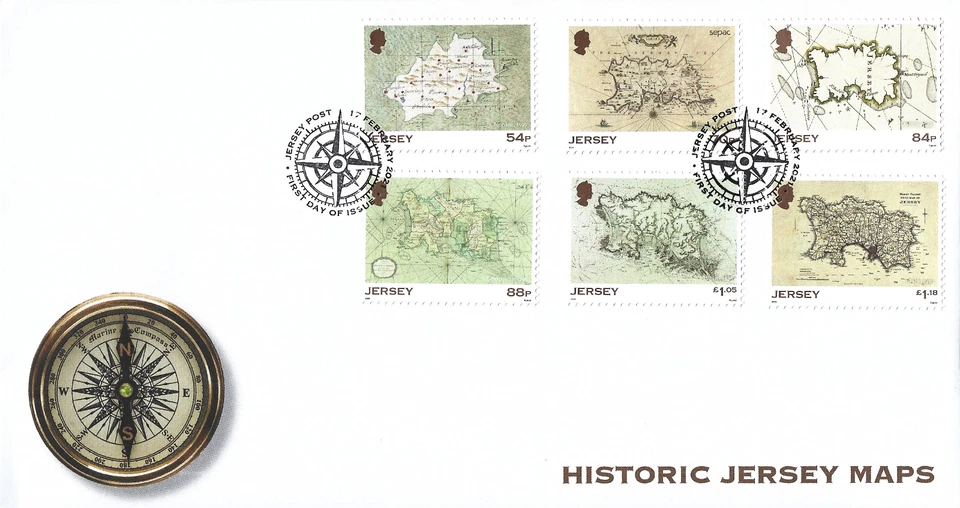 2021 Jersey Historic Jersey Maps First Day Cover - Image 1 of 1