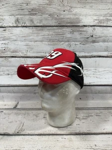 Carl Edwards #99 Flames Nascar Racing Black/Red Adjustable Strapback Hat Cap - Picture 1 of 7