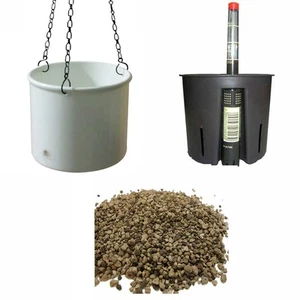 Set4 Kunststoff Ampel Corona weiß+Bewässerungs-Set für Erdpflanzen - Bild 1 von 18