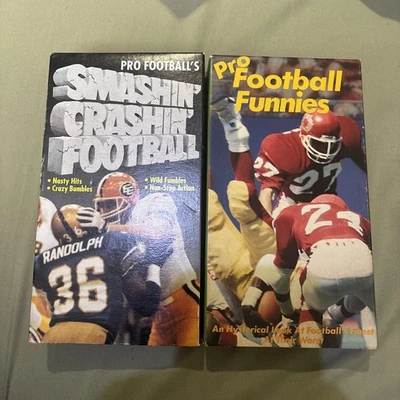 SportBloops Video Series: Pro Football Funnies - VHS - 1987 smashing crash VHS - Image 1 of 3