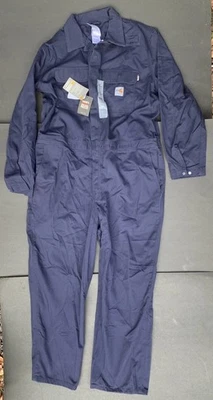 NWT Carhartt FR Men's 48 Regular Flame-Resistant Classic Twill Coverall Blue - Image 1 of 4