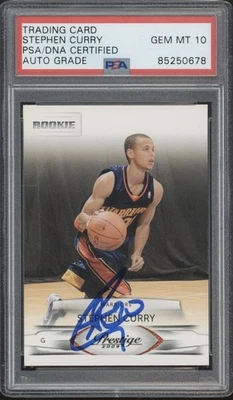 Panini Prestige #157 2009 Stephen Curry radiocontrol novato en tarjeta PSA DNA 10 automático Foto 1 de 2