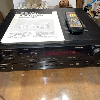 Denon AVR-1601 Precision Surround Sound Receiver Remote Manual & Orig Box Bundle - Image 1 of 4