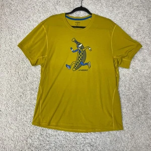 Brooks Running Runner Athletic Shirt Banana Mens XL Short Sleeve Active Wear - Picture 1 of 9
