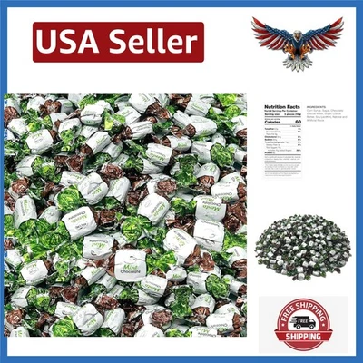 10 lbs Individually Wrapped Chocolate Filled Mints - Peanut Free Delight - Image 1 of 4