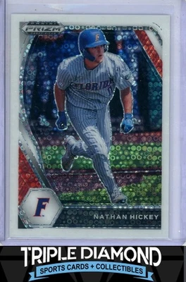 2021 Panini Prizm Draft Picks Nathan Hickey White Disco Prizm #45/50 Q239 - Image 1 of 2