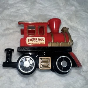 LINCOLN LOGS SAWMILL EXPRESS 930 Railroad Train Set FOUR CARS (Partial) VGUC - Picture 1 of 18