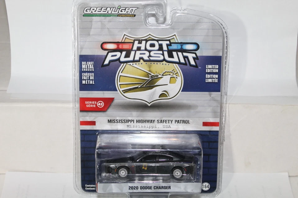 GREENLIGHT Hot Pursuit Mississippi Highway Safety Patrol 2020 Dodge Charger - Image 1 of 1