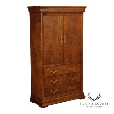 Henredon Charles X Collection Burlwood Armoire - Image 1 of 4