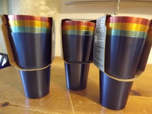 12 NEW ANODIZED ALUMINUM DRINKING GLASSES 4 colors MCM by BAR 340 CAMBRIDGE NWT - Picture 1 of 6