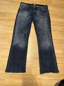 7 For All Mankind Ladies Bootcut Jeans Blue 32” Waist 29” Inner Leg - Picture 1 of 10