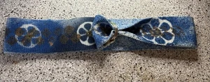 Gürtel dehnbar blau Blumen handbemalt neu Gr. M Karynjamiedesigns - Bild 1 von 4