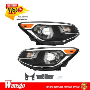 Clear For Kia Soul 2014-15-16-17-18-2019 Halogen Headlights Assembly Pair Chrome - Picture 1 of 12