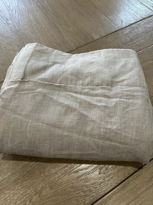 West Elm Belgian Flax Linen Drape Warm Gray Melange Curtain ONE 48x96 blackout - Image 1 of 2