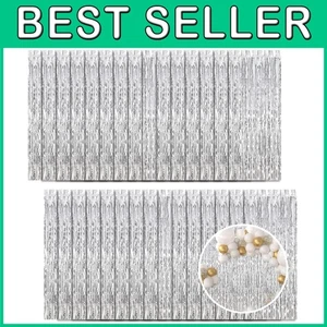 Metallic Tinsel Streamer Backdrops, 3.3x8.2ft, 30 Pack - Picture 1 of 9