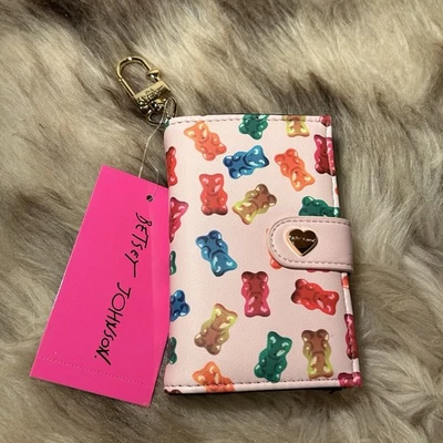 NWT Betsey Johnson Tab Card Case Wallet - Gummy Bears On Blush Pink - Image 1 of 4
