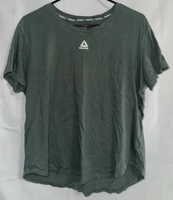 Reebok Women’s Large Identity Short Sleeve Graphic T-Shirt Logo Green - Image 1 of 4