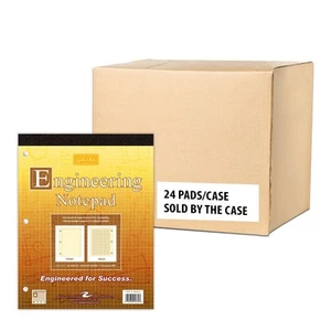 Engineering Covered Notepads, Case of 24, 8.5"x11", 80 Sheets Per book, Heavy... - Picture 1 of 6