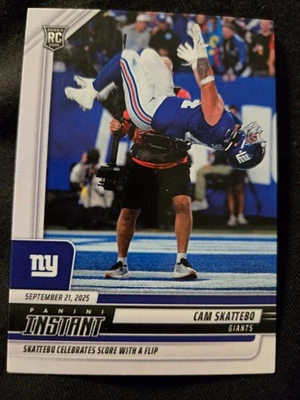 Tarjeta de novato Panini Instantánea NFL Cam Skattebo 2025 SP New York Giants #98 RC #/913 Foto 1 de 2