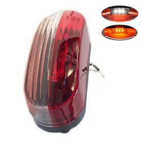 LED Eck Seitenmarkierungsleuchte Flachsockel Umriss Lampen LKW Anhänger E4 rot weiß - Bild 1 von 5
