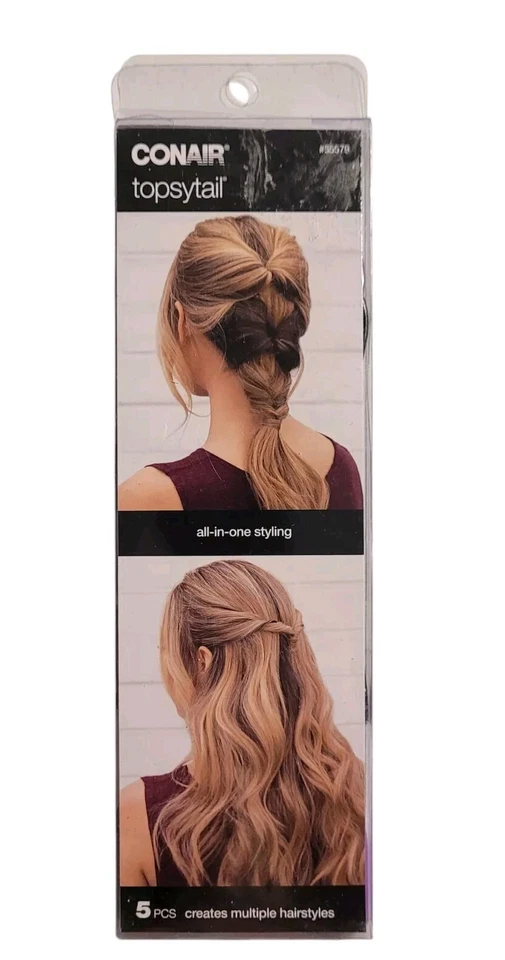 "Conair Topsy Tail Hair Styling Kit, 5pcs, 3-Pack"
