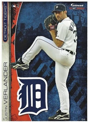 JUSTIN VERLANDER DETROIT TIGERS FATHEAD TRADEABLES REMOVABLE STICKER 2013 #54 - Image 1 of 4