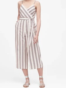 NWT Banana Republic New $149 Women Linen-Cotton Cropped Jumpsuit 00P,0P,4P,6P,20 - Picture 1 of 3