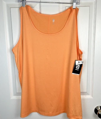 Camiseta sin mangas transpirable Ideology naranja rendimiento atlético activo para mujer talla 1X” Foto 1 de 4