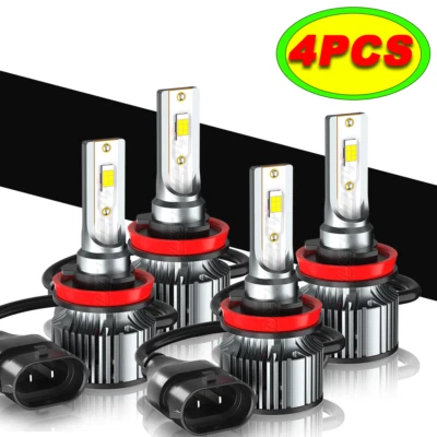 For Infiniti QX30 2017-2018 -4X 6000K LED Headlight High Low Beam Bulbs Combo - Image 1 of 4