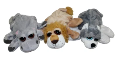 Caltoy Plush Hippo Lion Wolf Hand Puppets Kids Animal Pretend Play Show Lot of 3 - Image 1 of 4