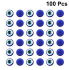  100 Pcs Blue Eye Bead Cabochons for Jewelry Making Flat Back Buttons