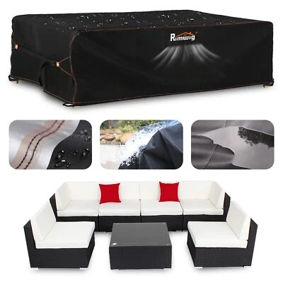 110x57x28 Inch Patio Furniture Cover for Outdoor Dining Table Set Sectional Sofa - Image 1 of 4