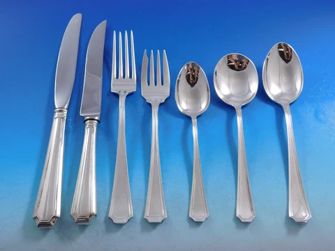 Fairfax by Gorham Sterling Silver Flatware Set 12 Service 98 Pieces Place Size Cover