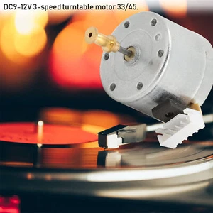 DC 12V 3-Speed Brush Vinyl Record Recorder Turntables Motor 25mm Mounting Hole - Picture 1 of 12