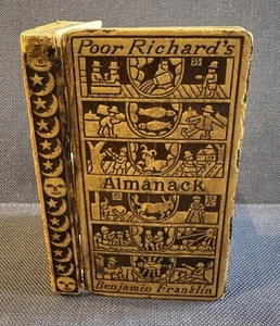 Antique Benjamin Franklin Poor Richard’s Almanack Leather Edition 1898 De Vinne - Picture 1 of 17