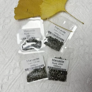1000pcs Marcasite Round Cut Loose Gemstones HIGH QUALITY Stone For Jewelry - Picture 1 of 5