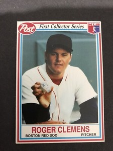 Post Cereal Card ~ Roger Clemens of the Red Sox #2. 1990