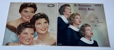 MCGUIRE SISTERS 2 mono Coral LP lot: Chris Phyllis & Dottie -In Harmony With Him - Image 1 of 4