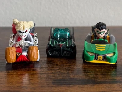 Hot Wheels LOOSE DC Racer Verse Harley Quinn & Robin and '66 TV Tooned Batmobile - Image 1 of 4