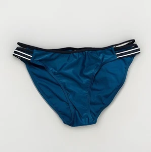 Xhilaration Damen Bikini Badehose Lasche elastische Seiten schwarz und türkis Größe L - Bild 1 von 8