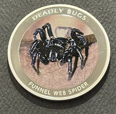 Moneda de plata a prueba de 1000 Kwacha de Zambia 2010: tela de embudo araña-de colección 1.000 Foto 1 de 2