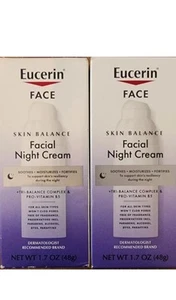 Eucerin Skin Balance Facial Day & Night Cream Pack, 1.7 Oz DEAL 🔥Lot Of 2 #0103 - Picture 1 of 5
