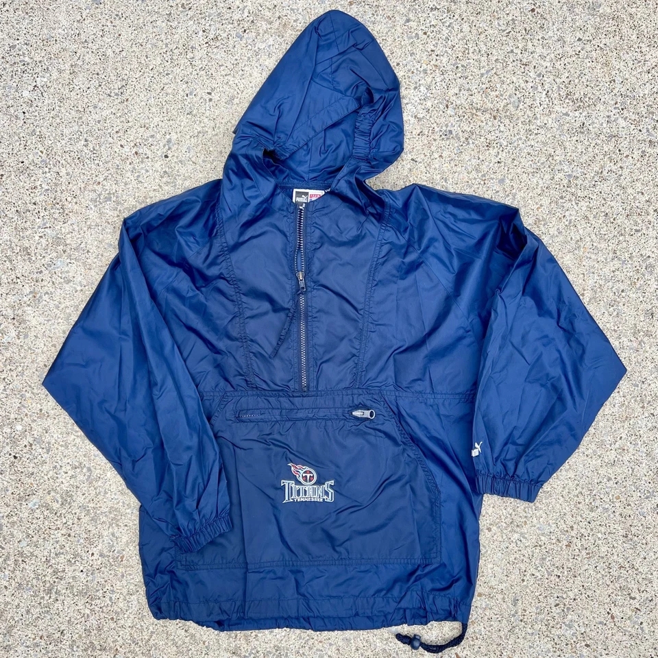 Pullover cortavientos vintage Y2K niños Tennessee Titans juvenil M 10-12 Puma NFL Foto 1 de 4
