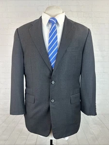 Hickey Freeman Loro Piana Men's Blazer 41R Dark Gray Super 120s Wool Made in USA - Picture 1 of 16