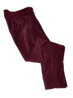 LANDS END Burgundy Sport Knit Elastic Waist Corduroy Pants Womens S/P 6-8 *GC* - Image 1 of 3
